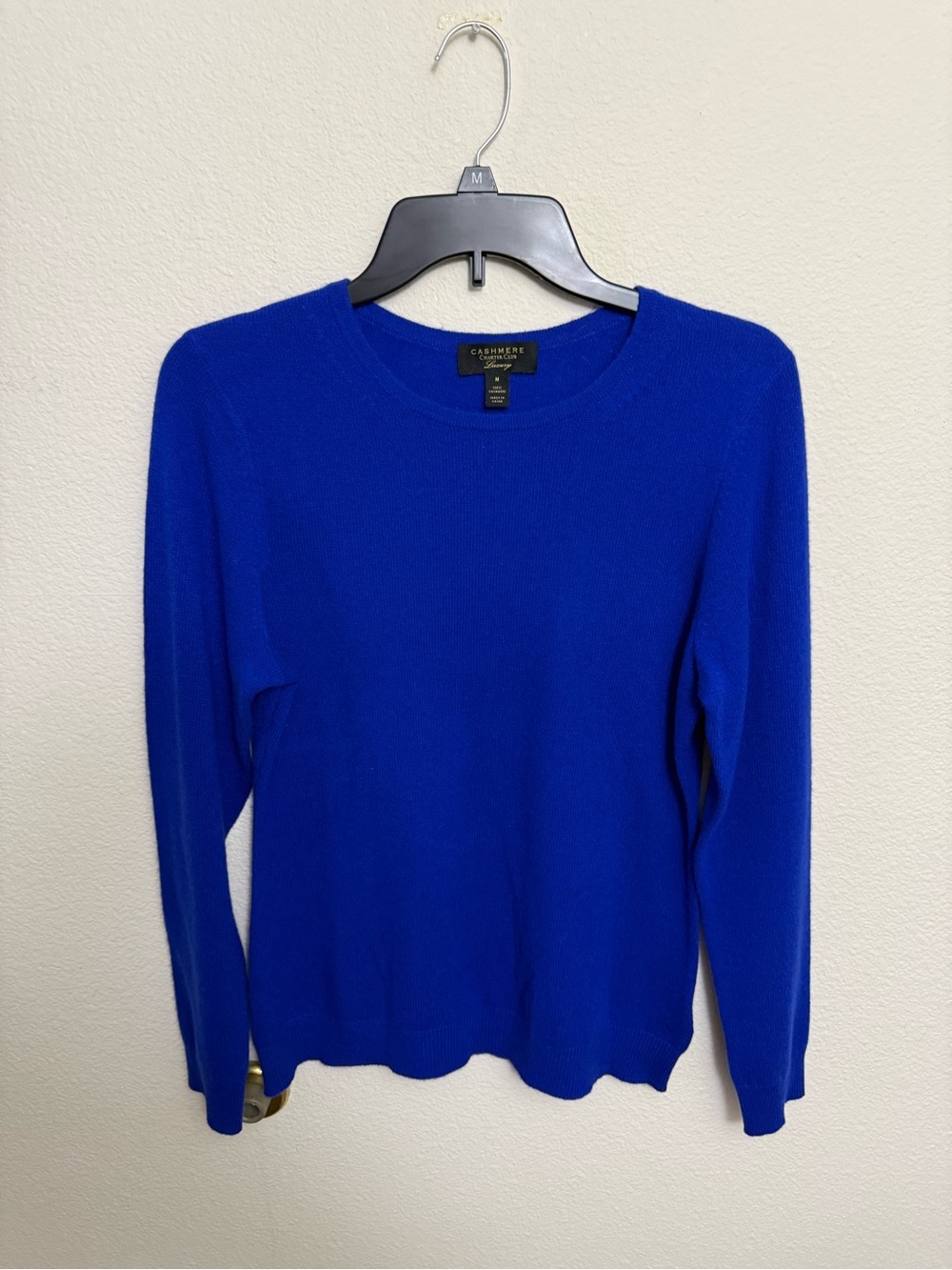 Charter Club 100% Cashmere Royal Blue Crewneck Sweater